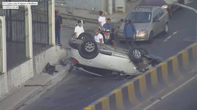 Al menos ocho accidentes de tránsito se han registrado en Guayaquil durante las primeras horas del 2023