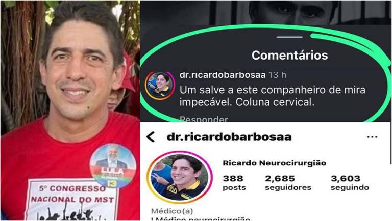 $!El comentario de Ricardo Barbosa en Instagram. (Foto: Jornal Impresso Brasil.)