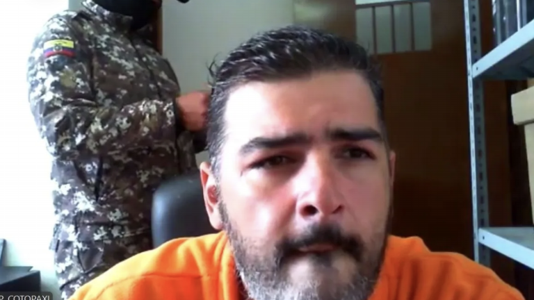 Aquiles Alvarez se conectó desde la cárcel de Latacunga.