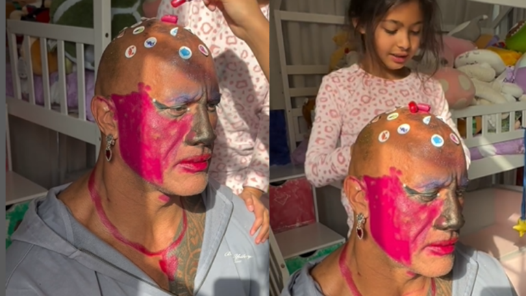 Esta no es la primera vez que el artista deja que sus hijas plasmen su creatividad con un maquillaje especial.