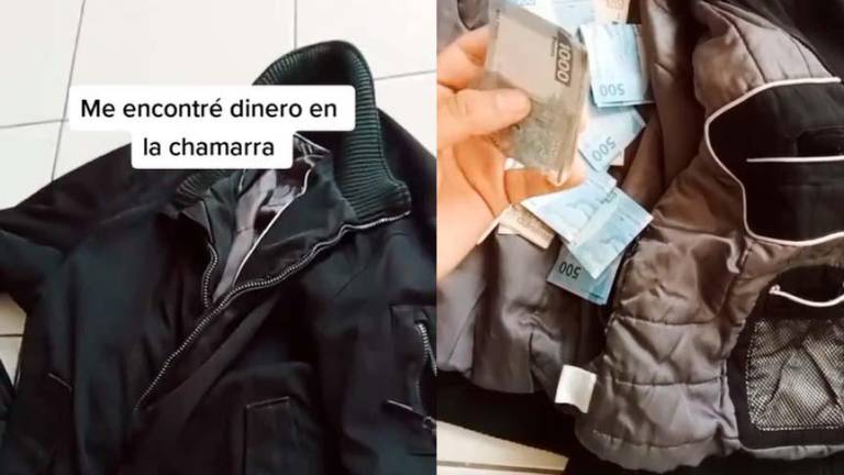 Compró una chaqueta usada y encontró un montón de billetes en sus bolsillos