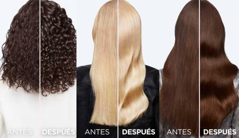 $!Foto que muestra el antes y después, de distintos tipo de cabello, en los que se aplicó productos enriquecidos con ácido glicólico.