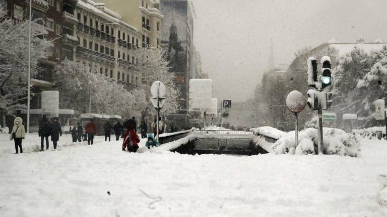 Madrid colapsa por una gran nevada