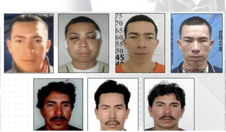 $!Fotografía facilitada por la Policía Nacional de Ecuador, de los cambios de imagen de Wilmer Chavarría ('Pipo').