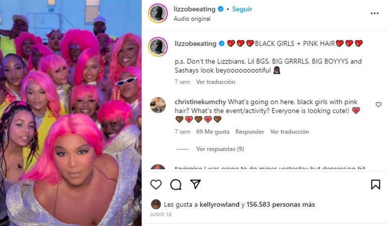 $!Captura del Instagram de la cantante donde se muestra con su equipo de bailarines.