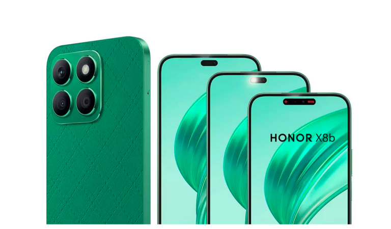 $!El Honor X8b tiene un diseño ultradelgado con un grosor de 6,78 mm, un peso de 166 gramos.