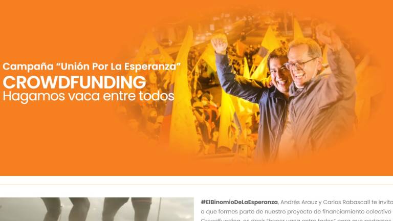 ¿De dónde viene el dinero del crowdfunding de Andrés Arauz para conseguir un millón de dólares?