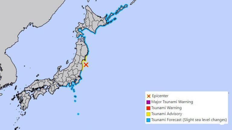 Japón activa la alerta de tsunami tras fuerte terremoto de 7,3 en Fukushima