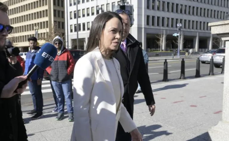 $!La líder opositora venezolana, María Corina Machado, llegó a Estado Unidos.