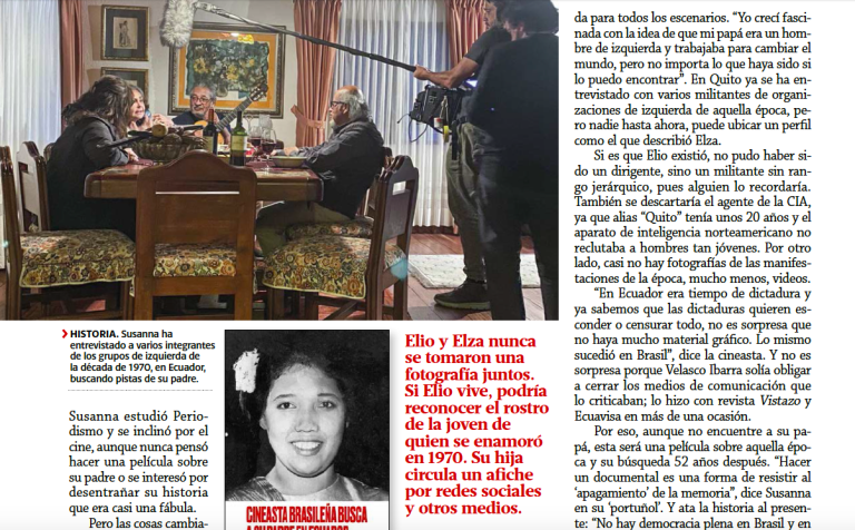 $!Alias Quito: la cineasta brasileña que busca a su padre