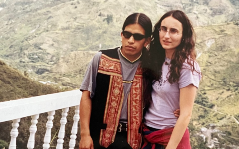 $!Lauro y Szilvia cuando se conocieron en Saraguro en el año 1999.