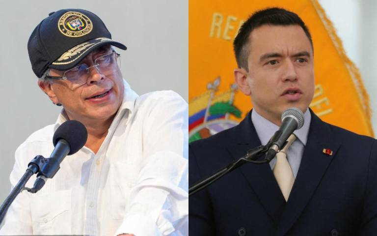 $!Fotografías de archivo del presidente de Colombia, Gustavo Petro (I), y el mandatario ecuatoriano Daniel Noboa (D).