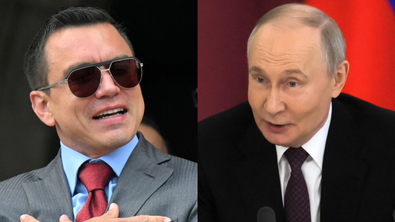 Vladimir Putin felicitó a Daniel Noboa por su victoria en las elecciones presidenciales de Ecuador