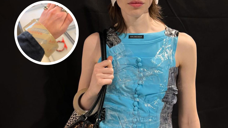 La pulsera de cinta adhesiva de Balenciaga que podría costar miles de dólares causó revuelo en redes sociales