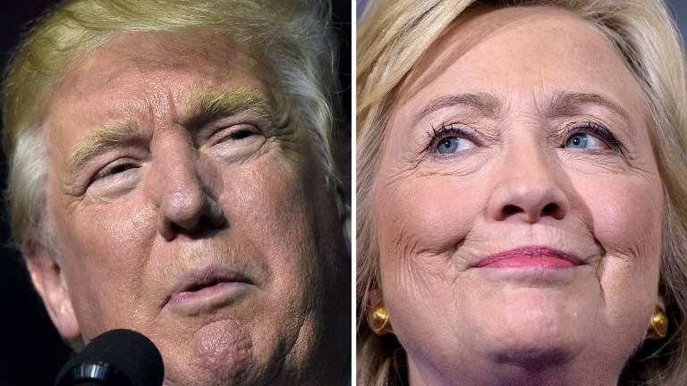 Trump rebasa a Clinton por un punto a 7 días de elecciones