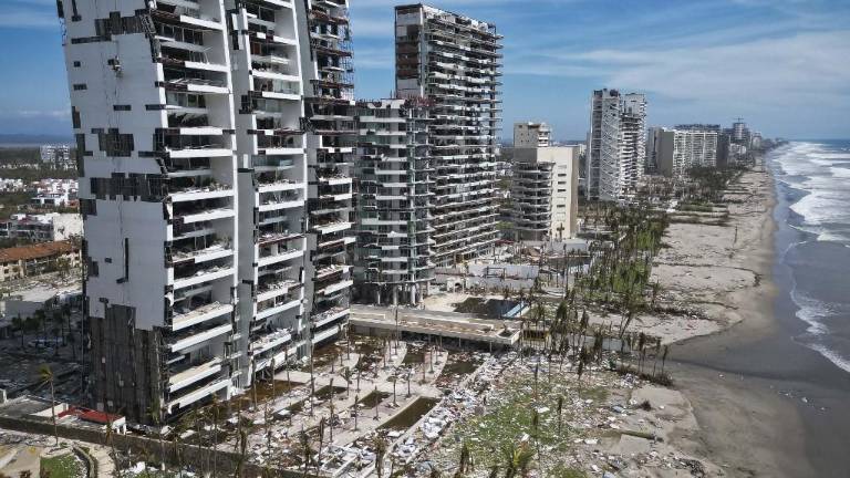 Las playas de Acapulco están plagadas de escombros, basura, animales muertos y hasta artículos de quienes estaban en hoteles o departamentos.
