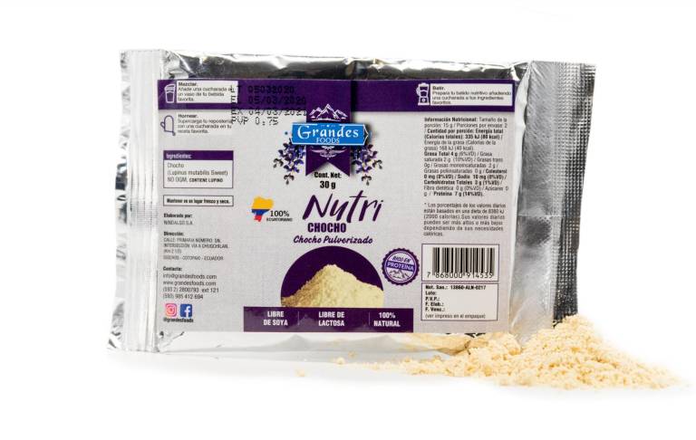 $!Nindalgo con su marca Grandes Foods ha desarrollado una serie de productos a base de chocho.