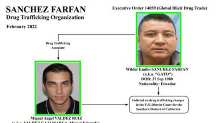EE.UU. sanciona a narcotraficantes de Ecuador y México vinculados al cartel de Sinaloa y Nueva Jalisco
