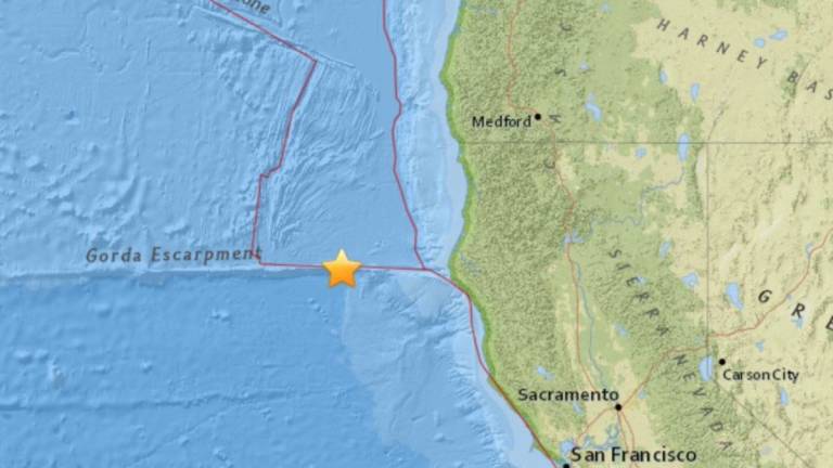 Sismo de 6,5 de magnitud se registra en costas del norte de California