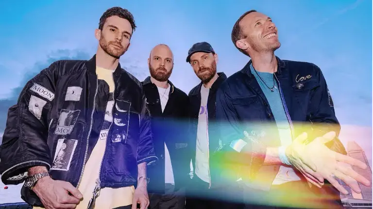 Coldplay durante la promoción de su álbum Moon Music.