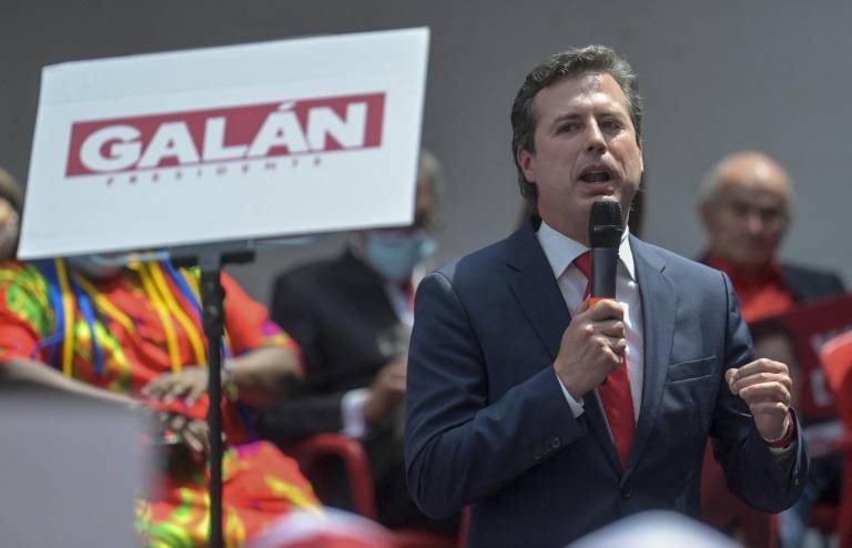 $!Candidato prepresidencial colombiano Juan Manuel Galán del partido Nuevo Liberalismo, hijo del ex candidato presidencial Luis Carlos Galán, quien fue asesinado durante su campaña electoral el 18 de agosto de 1989.