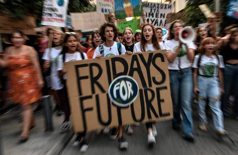 $!La Huelga Mundial por el Clima que ha sido convocada este viernes en diferentes partes partes del planeta.