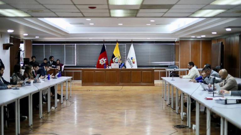Fotografía de la audiencia en la Corte Nacional de Justicia en la que el magistrado que lleva el caso negó los pedidos de revisión de medidas cautelares.