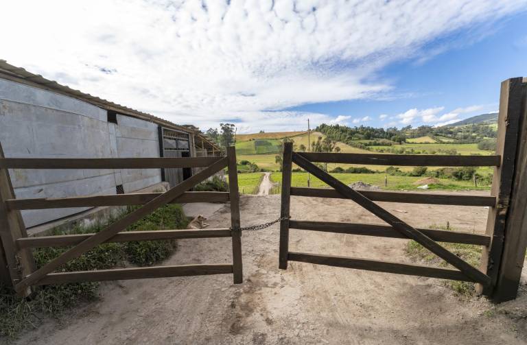 $!En Urbina, Tulcán, terrenos privados se han convertido en el punto de bienvenida a Ecuador para la población en movilidad que llega de forma irregular.