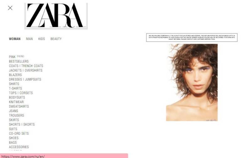 $!La venta online de Zara en Rusia también fue suspendida.