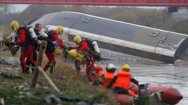 Un tren de pruebas se descarrila en Francia