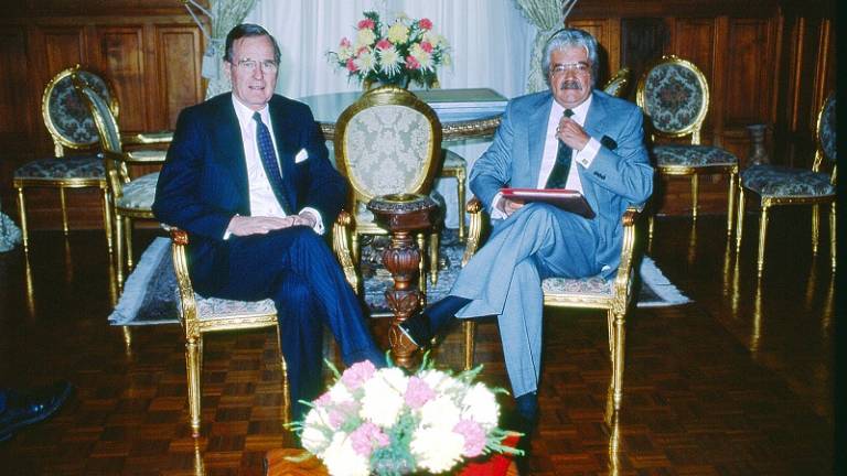George H.W. Bush y su amigo ecuatoriano