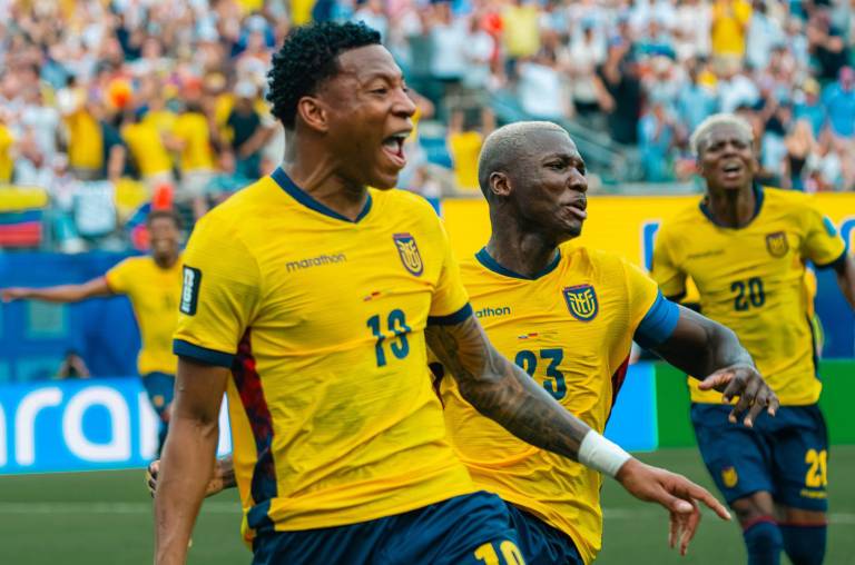 $!Jugadores de Ecuador festejan un gol en el Mundial 2026.