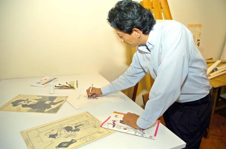 $!Bonil logró consagrarse como el caricaturista más importante del Ecuador.