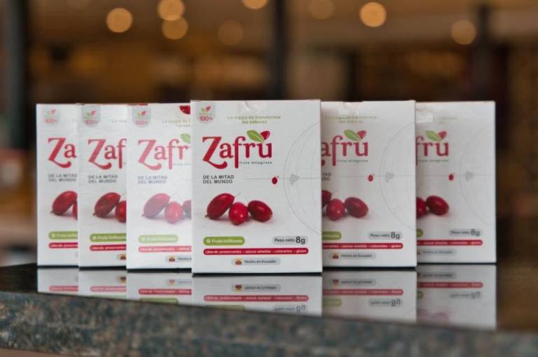$!La marca comercializa la fruta liofilizada en cajas de 2 y 8 gramos.