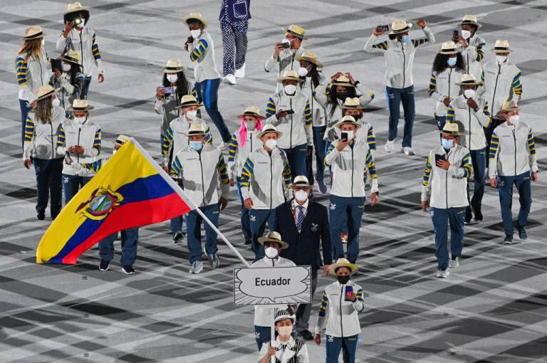 $!Ceremonia inaugural de los Juegos Olímpicos de Tokio: abanderados de Ecuador entre las 206 delegaciones