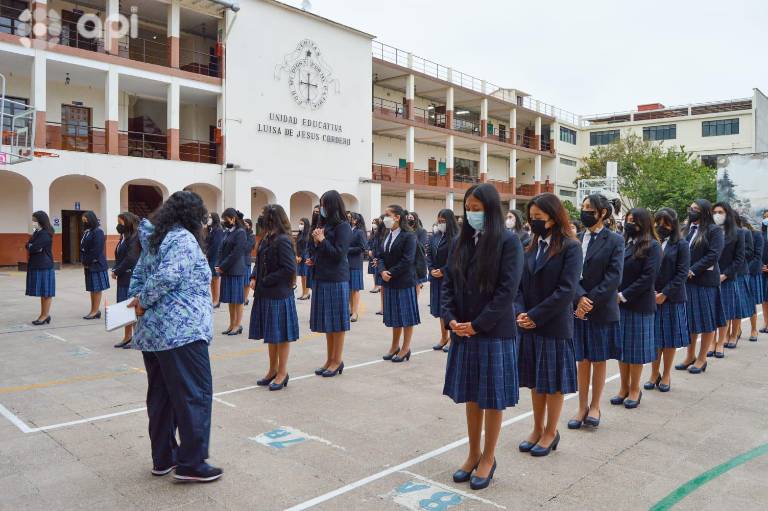 $!Estudiantes de la Unidad Educativa Luisa de Jesús Cordero retornaron a las aulas luego de tener clases virtuales durante la pandemia del coronavirus.