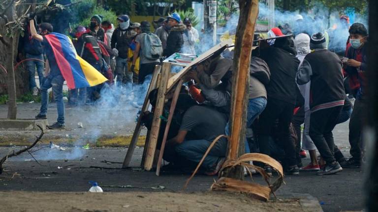Enfrentamientos entre la Policía y manifestantes este 22 de junio de 2022.