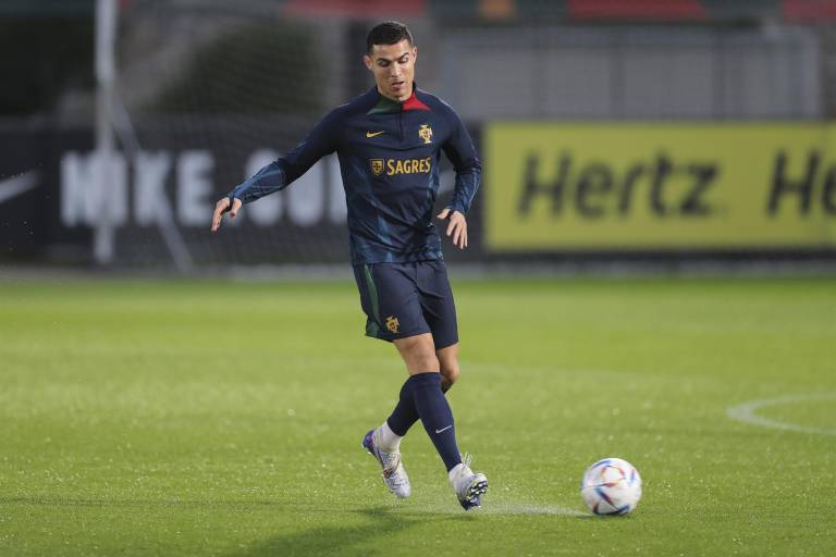 $!Cristiano Ronaldo entrenando con la selección de Portugal.