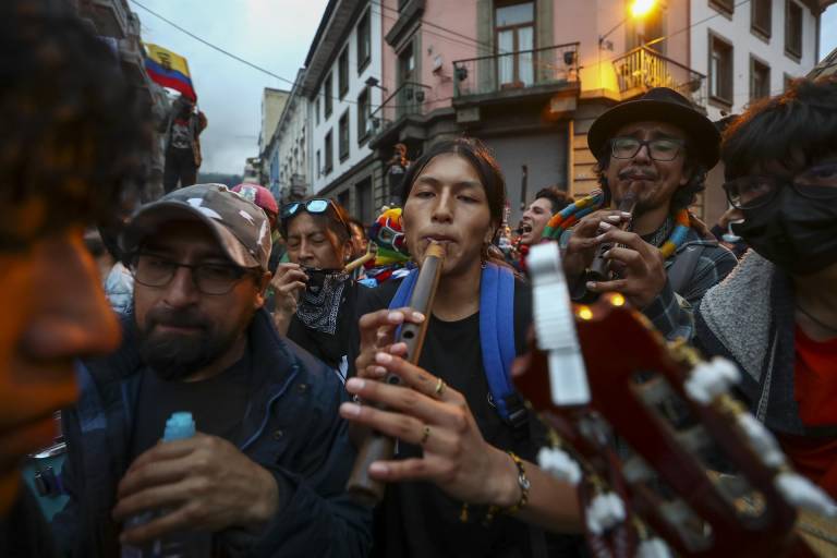 $!Así fue el quinto día de marchas contra Gobierno en Quito