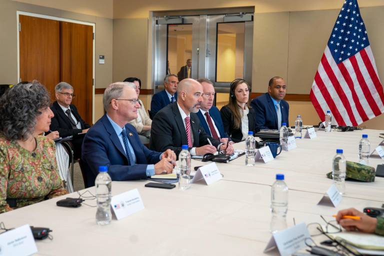 $!Reunión de la DEA con Daniel Noboa y las cúpulas militares y policiales.