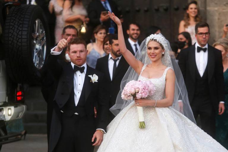 $!Las fotos de la lujosa boda del boxeador “Canelo”Álvarez y la modelo Fernanda Gómez