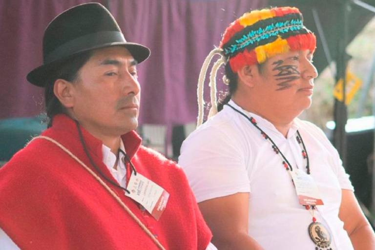 $!Leonidas Iza y Marlon Vargas.