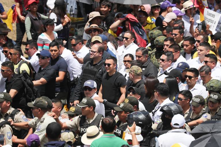 $!El presidente de Ecuador, Daniel Noboa, marchó contra la Corte Constitucional.