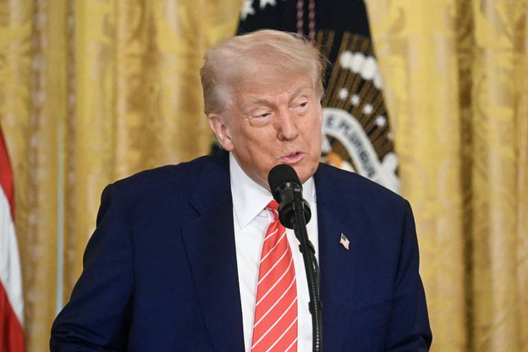 $!El presidente de Estados Unidos, Donald Trump, en la Sala Este de la Casa Blanca.