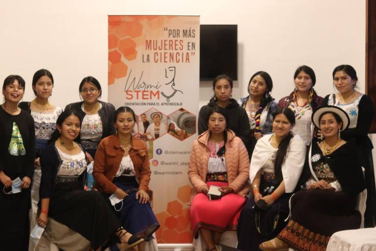 $!Desde el 2022, Warmi Stem cuenta con un equipo de 10 mujeres kichwas. La iniciativa cuenta con el apoyo de Girl Rising y FRIDA.
