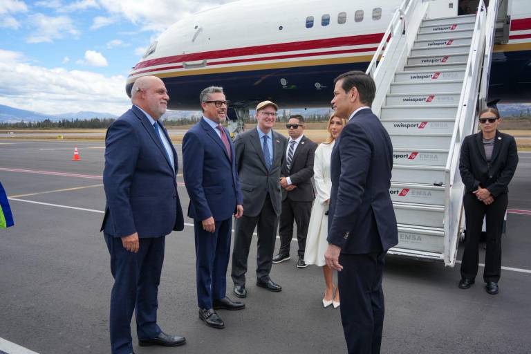 $!Llegada de Marco Rubio a Quito en su segunda visita a Ecuador.
