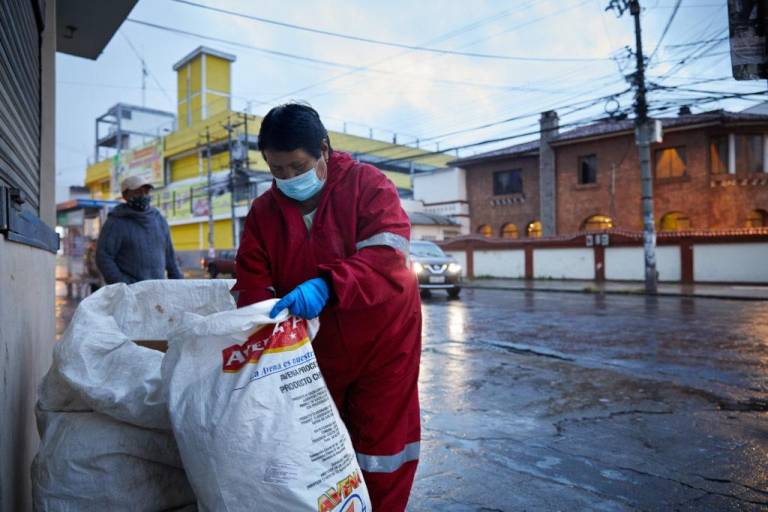 $!Juana Iza empezó en el mundo del reciclaje a los 12 años, actualmente es la presidenta de la Red Nacional de Recicladores del Ecuador