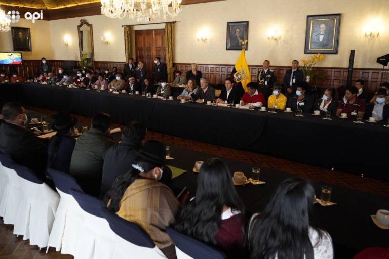 $!Lasso recibe a dirigentes de organizaciones en Carondelet: anuncia decisiones sobre el costo de la vida en Ecuador