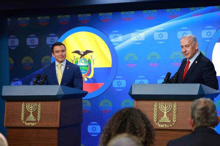 $!El encuentro entre el mandatario Daniel Noboa y el Primer Ministro israelí, Benjamin Netanyahu.