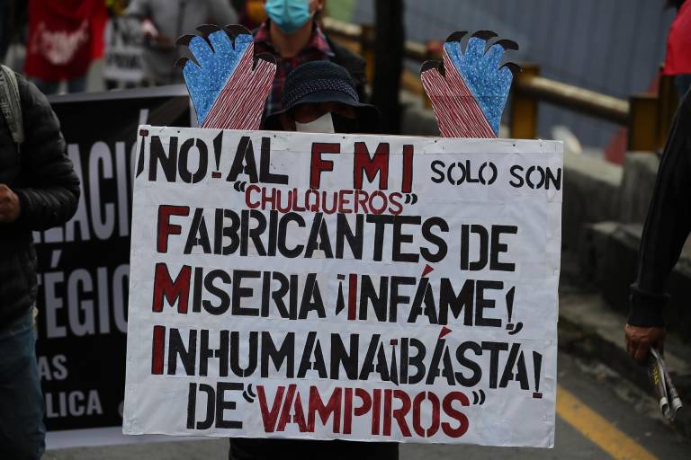 $!Sindicatos de Ecuador salen a la calle para rechazar plan de inversiones
